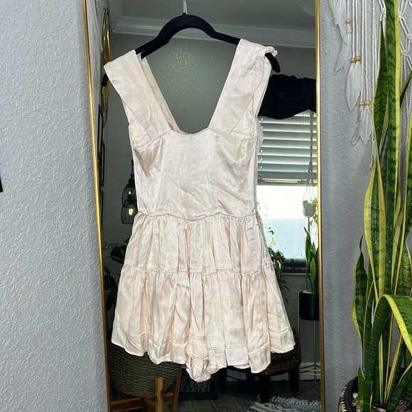 Vanessa Mooney Elizabeth Romper Cream Satin - Picture 7 of 7
